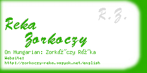 reka zorkoczy business card